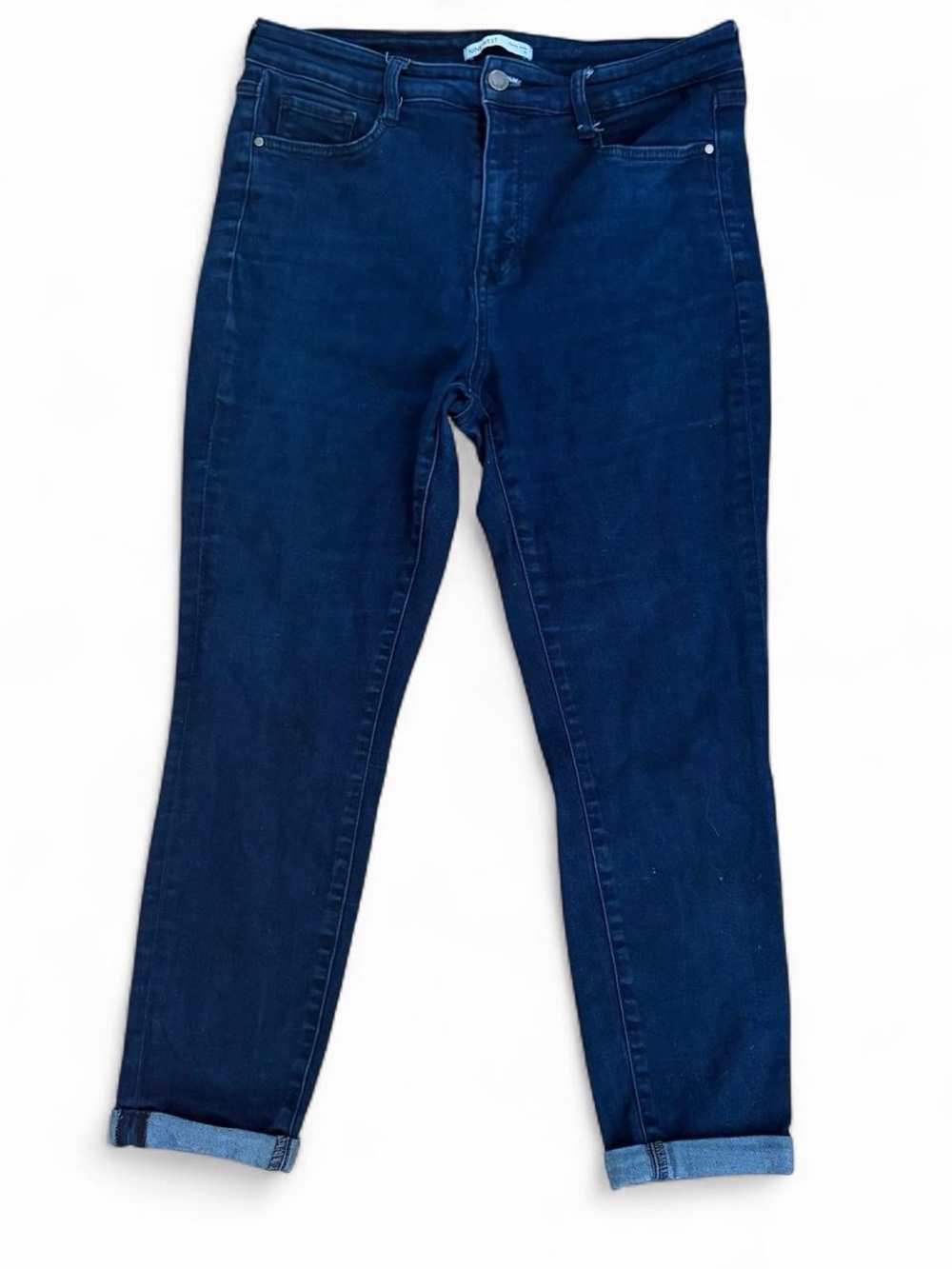 Nine West Skinny Ankle Navy blue high-waisted denim jeans pants Sz 12